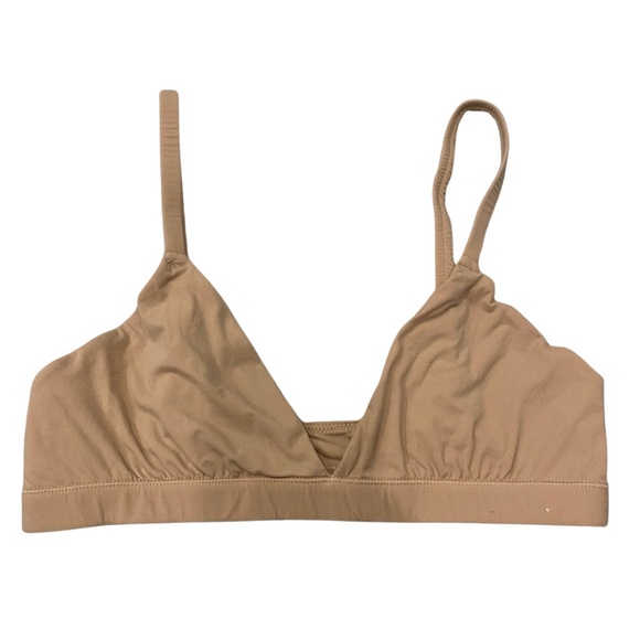 Skims Fits Everybody Triangle Bralette Tan Beige Small NEW - Picture 1 of 3
